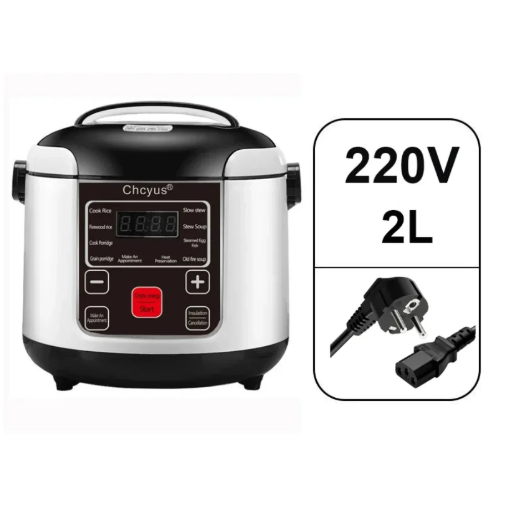 2L Smart  Rice Cooker Intelligent Automatic Kitchen Cooker Portable Preservation Rice Cooking Machin Multicooker