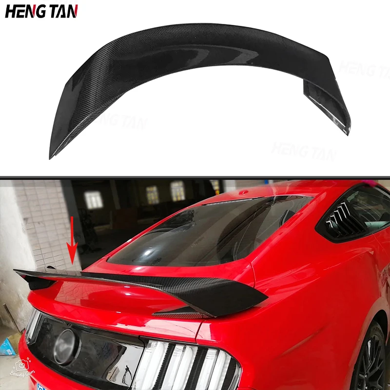 For Ford Mustang 2015-2020 GT350 Carbon Fiber Car Rear Trunk Spoiler Rear Wing Tail Wing Parts Upgrade Body kit