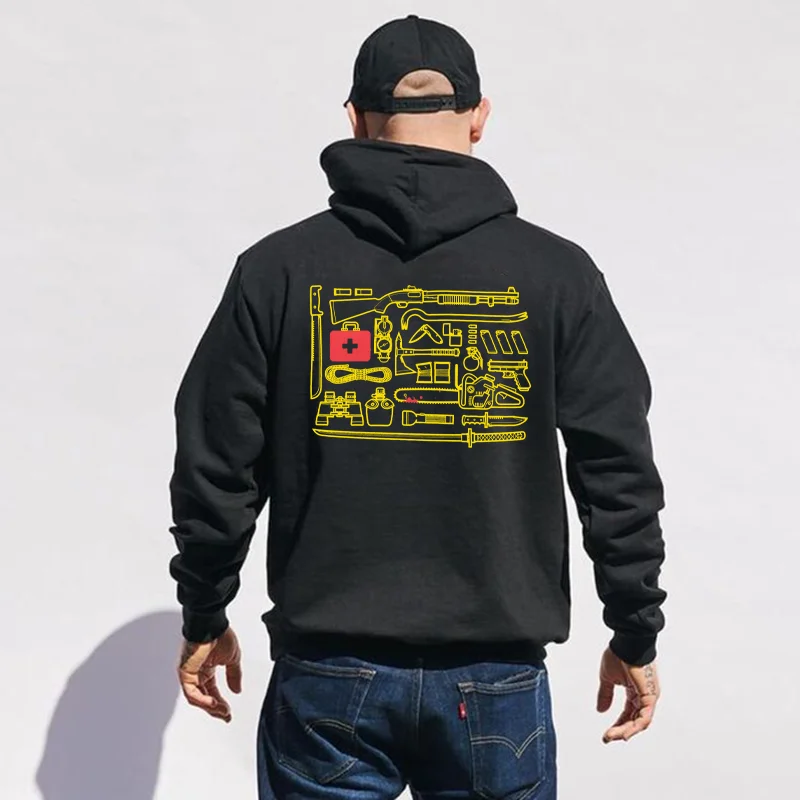 

Military Fan Sweater Men's Outdoor Long-sleeved Sweatshirt Mechanic Print Tactical Sweater Autumn and Winter Men's Casual Hoodie