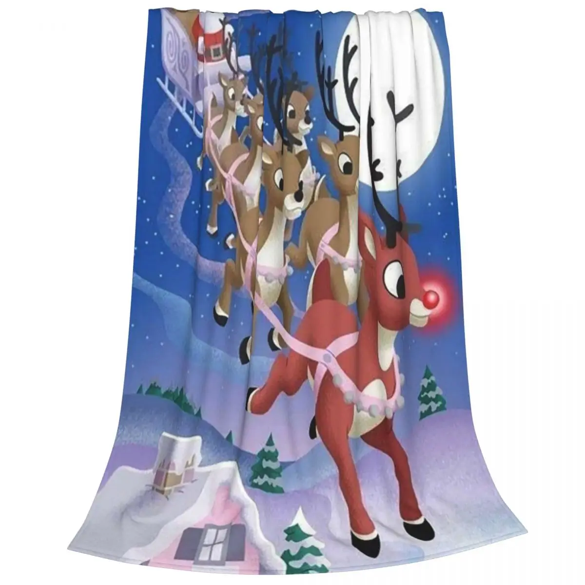 Rudolph The Rednose Reindeer And Friends Blanket Fleece Super Soft Sofa Throw Blankets For Couch Bedding Throws Bedspread Quilt