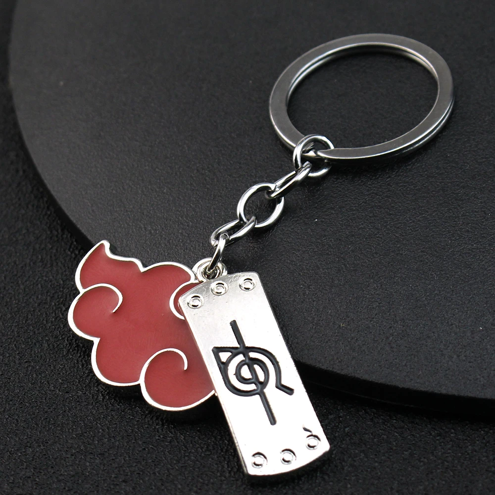 Anime Keychain Kunai Shuriken Konoha Ninja Car Backpack Xiao Organization Red Cloud Keychain Accessories Gift