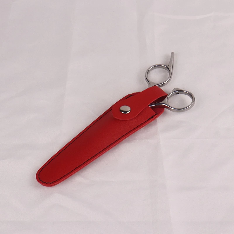 1pcs Hair Scissors Protective Cover PU Leather Seam Protection Knife Head Hair Salon Styling Tool Accessories