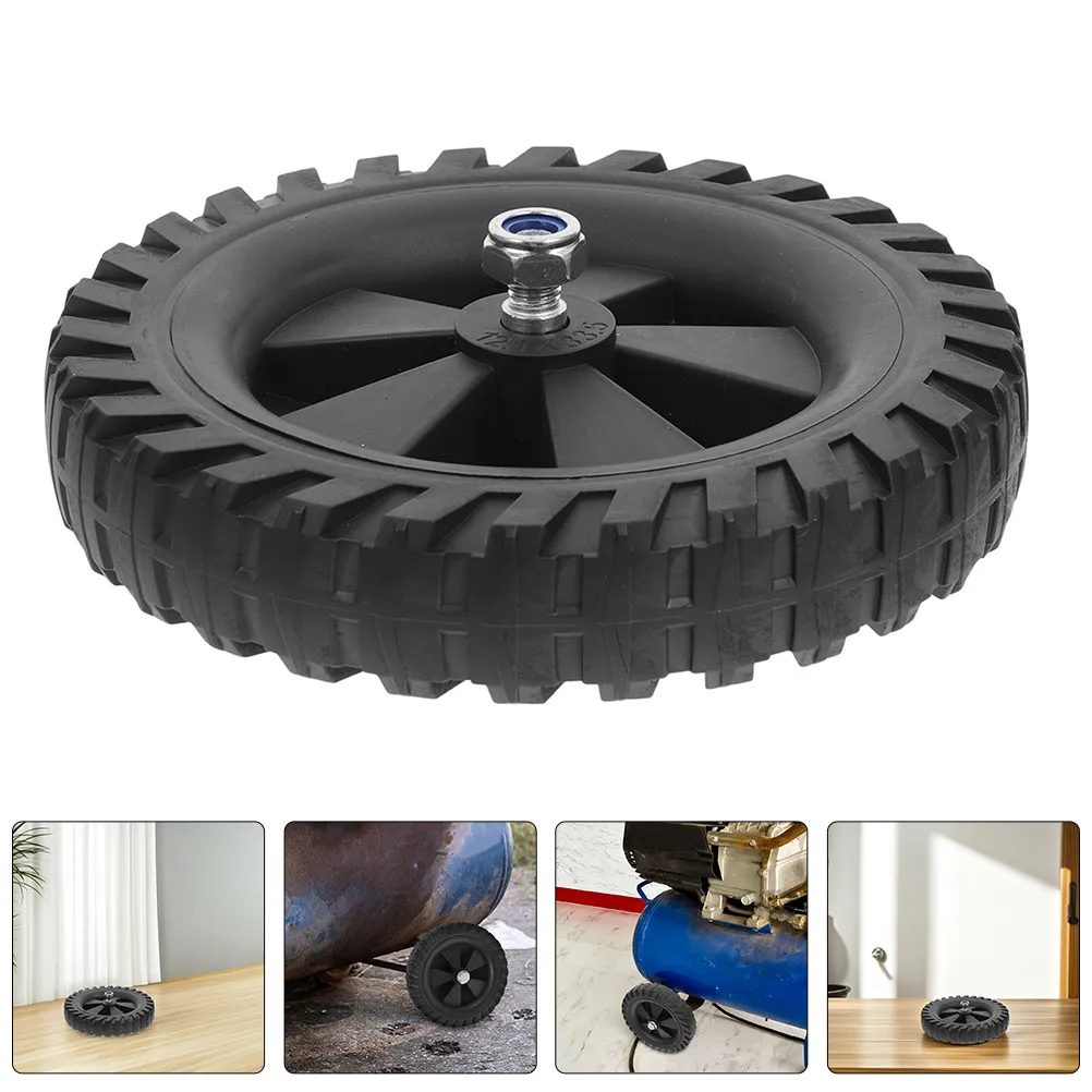 Heavy Duty Air Compressor Wheels Universal Replacement Rubber Casters for Indoor Outdoor Use Easy Installation Wear Resistant