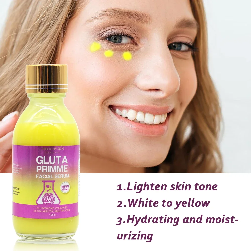 Gluta Primme Serum Whitening Moisturising Maintaining Bright Complexion Collagen Skincare Serum Face & Body Whitening