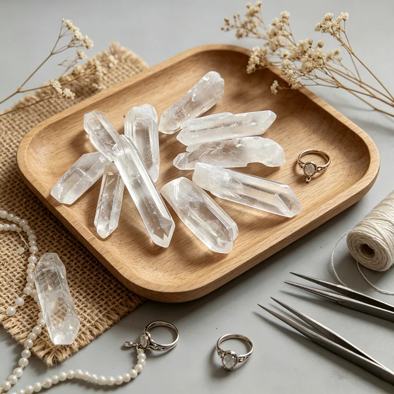 Natural White Rock Crystal Quartz Column Clear Healing Wand Crystal Cluster Point Home Decoration Stone for Energy Treatment view 5