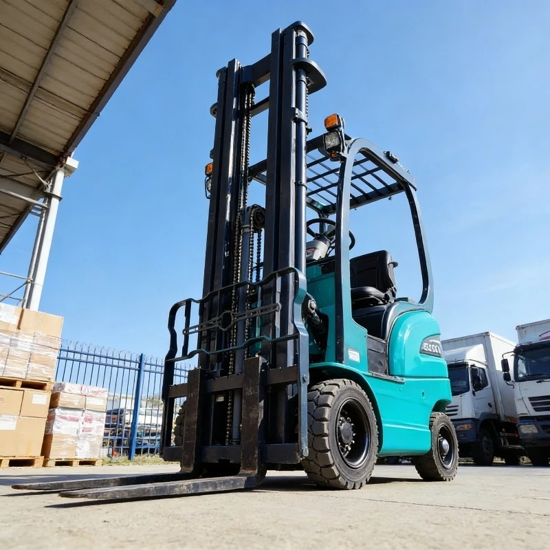 Heavy Duty Electric Forklift 3 Ton Capacity 4 Wheel For Industrial Handling To Lift Machinery And Large Goods Safely Everyday