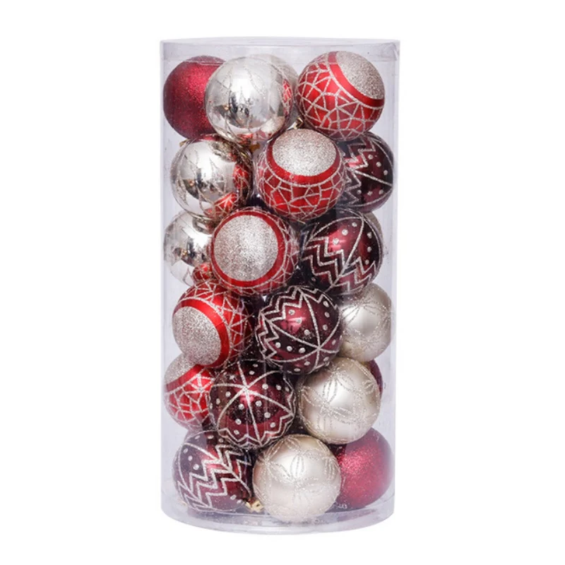 Christmas Decorations Painted Christmas Ball Suit Christmas Tree Wedding Party Home Decoration 6cm/30pcs