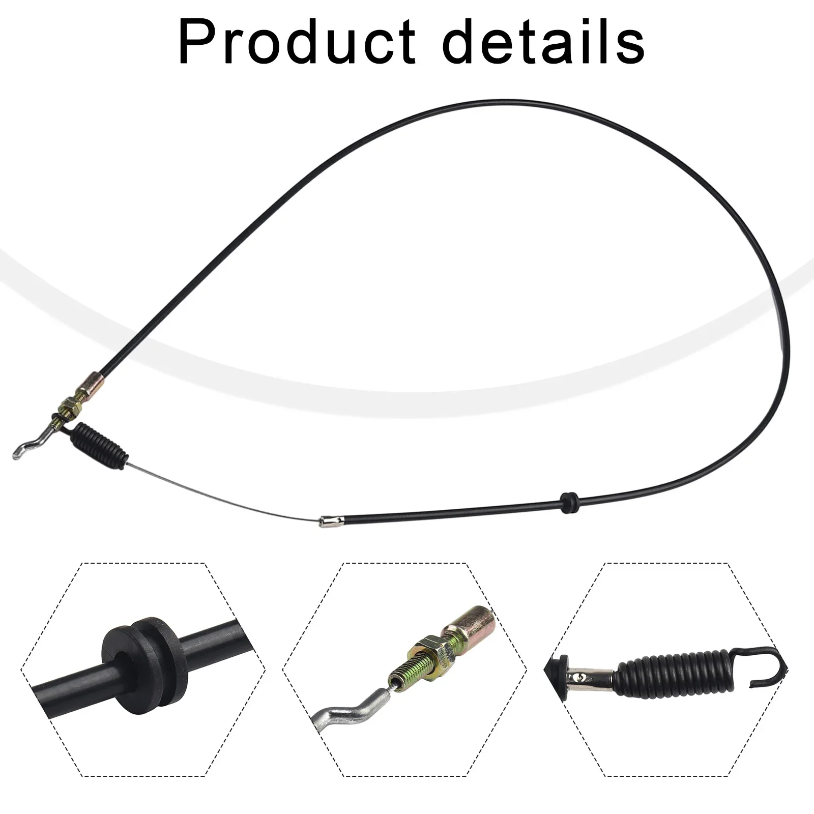 Lawn Mower Drive Cable Replacement 464 484 534 TR 81001143 Metal Cable With Plastic Cable Guide 1340mm Total Length