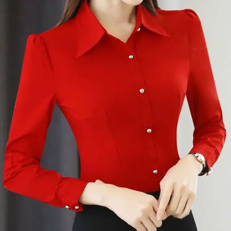 5 Colors Blouse Shirt Women's Long-Sleeved Casual Work Wear Ol Shirt Women Blusas Ropa De Mujer