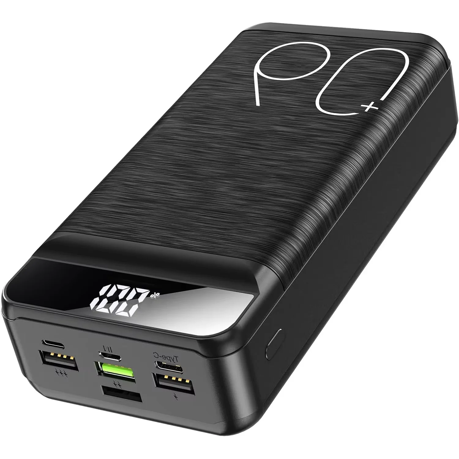 Hganus 60000mAh PowerBank Externer Akku 22,5W QC PD3.0 mit USB-C-Anschluss, schnelles Laden, große Kapazität und Taschenlampe für iPhone 17 und Xiaomi