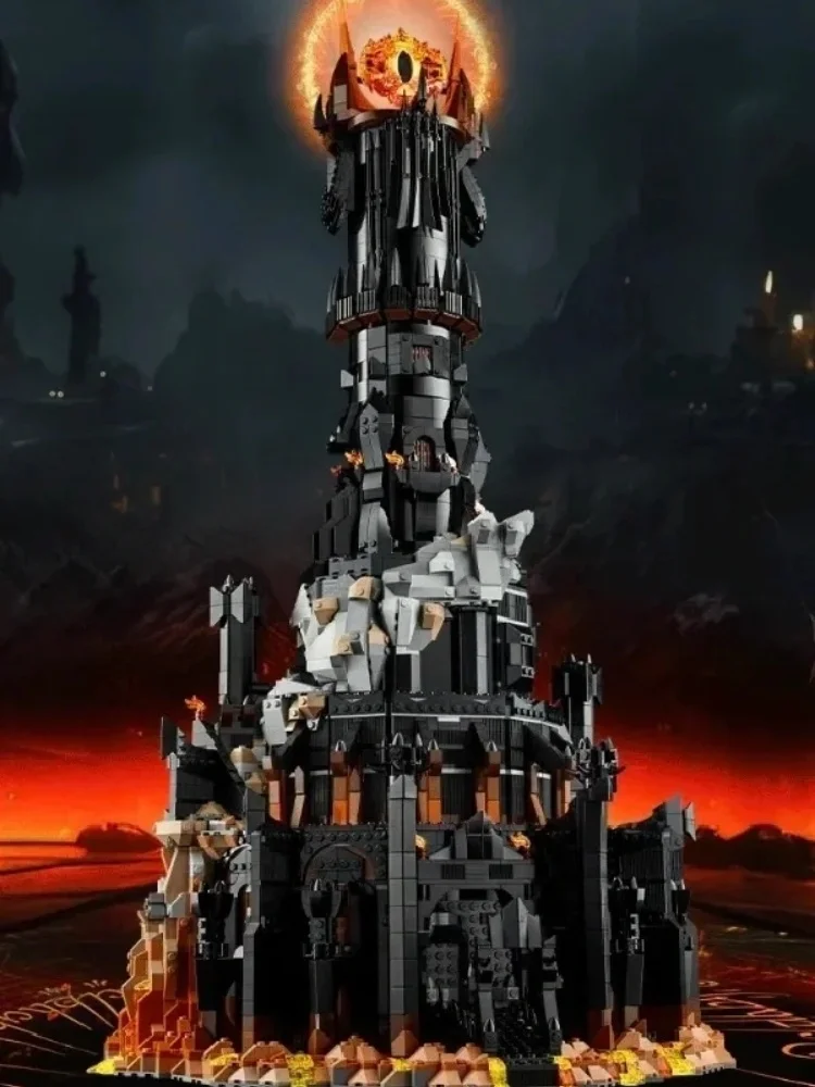 5471 stücke 10333 Barad Dur Black Tower Dark Modell Bausteine Kit Ziegel Kreative Moc Spielzeug Für Junge Erwachsene Geburtstag Weihnachten geschenk