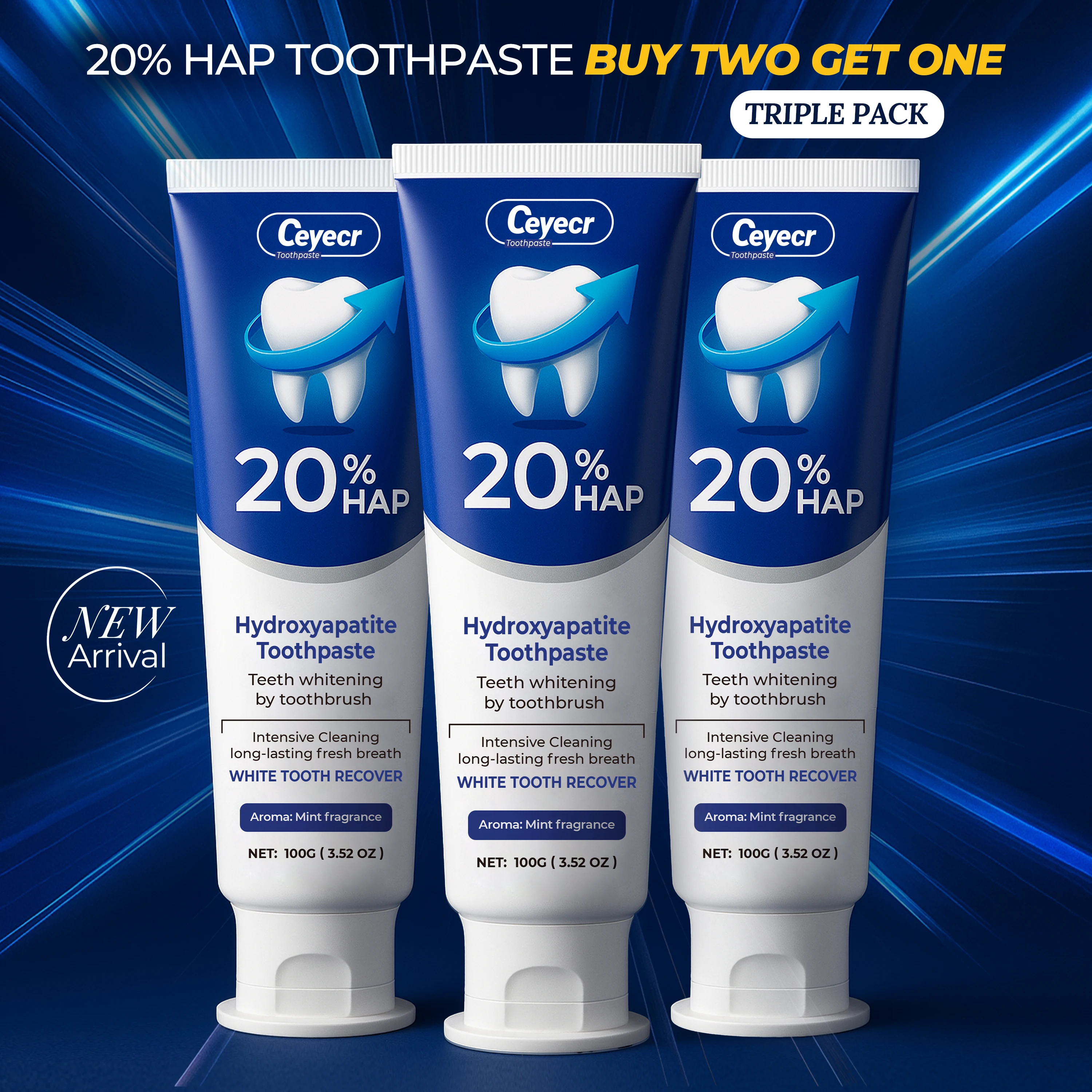 Buy 2 Get 1(3PCS)20% Hydroxyap - đánh giá và giá Remineralizing Toothpaste