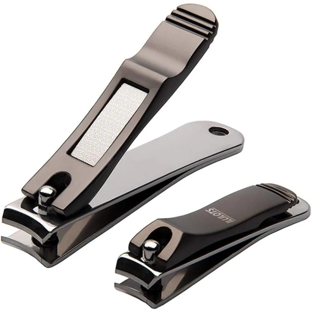 Durable Sharp Zinc Alloy Nail Clippers Set with Built-in File and Storage Case