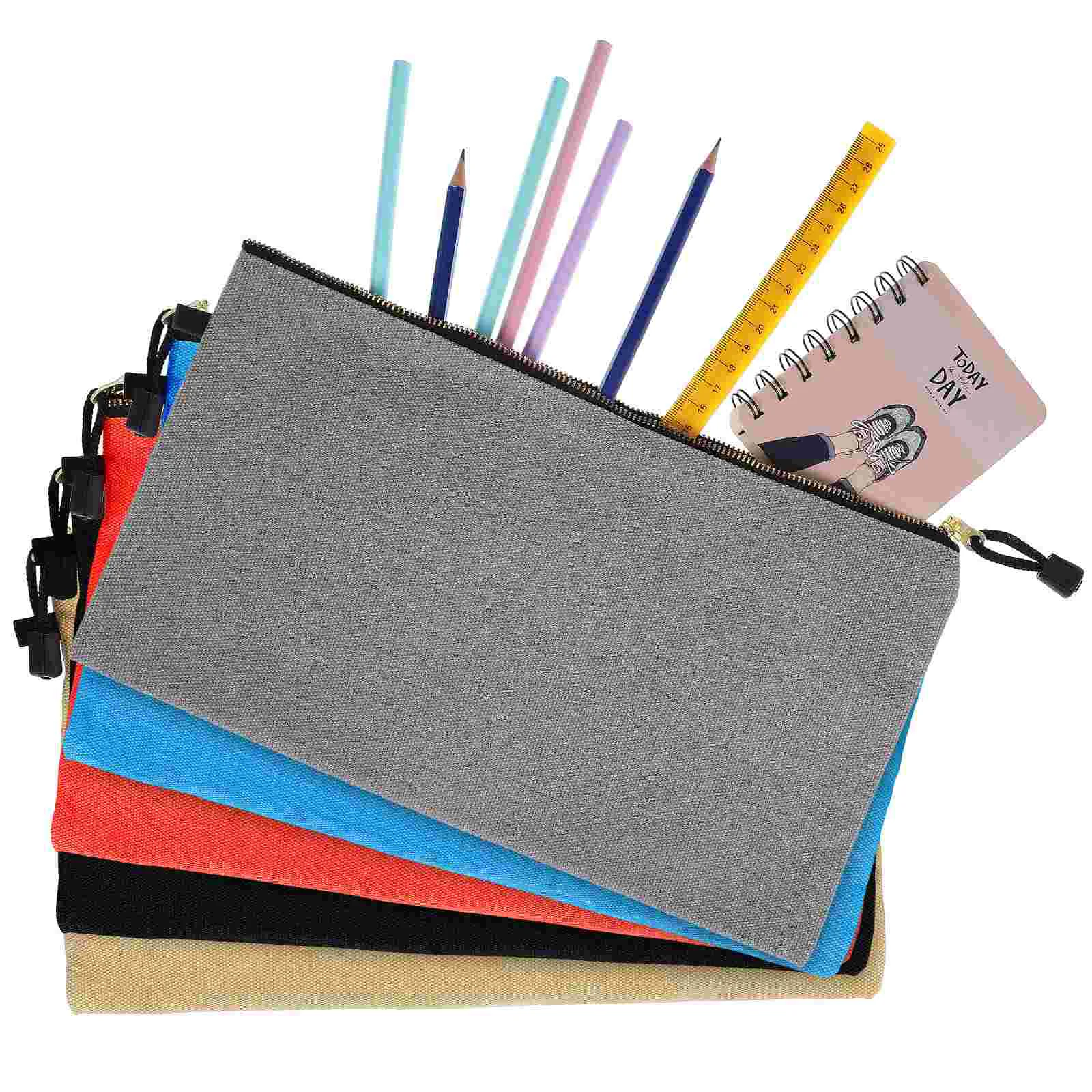 5 Pcs Zipper Tool Bag Travel Bags Period Pad Storage Makeup Organizer Toiletry Small with Pouch Pouches Tampons Brush