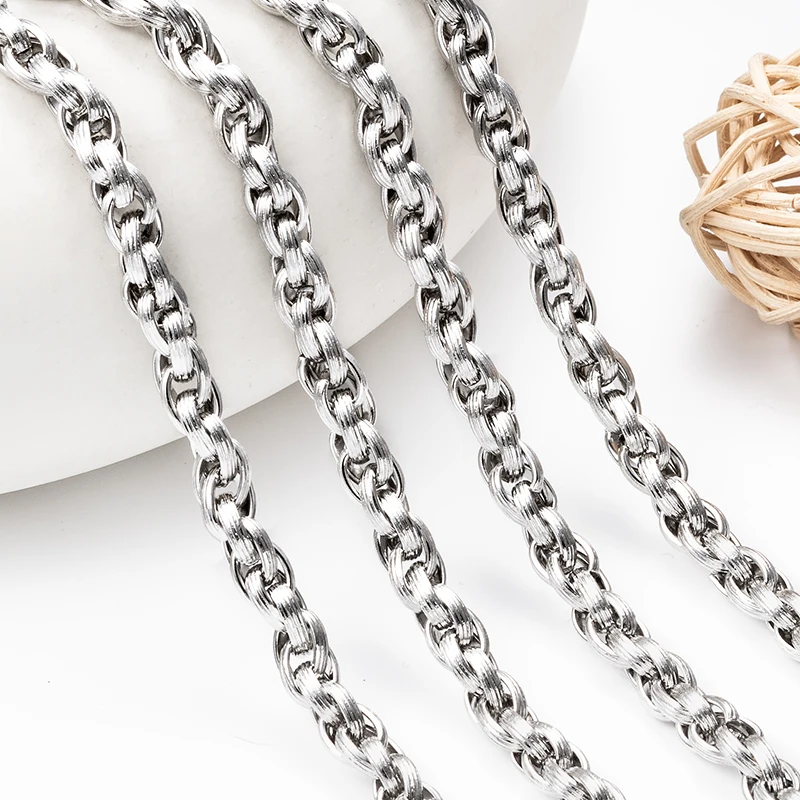 

1Meter Stainless Steel Charm Hip Hop Punk Link Chains For DIY Fashion Necklace Bracelet Handmade Jewelry Materials Accessories
