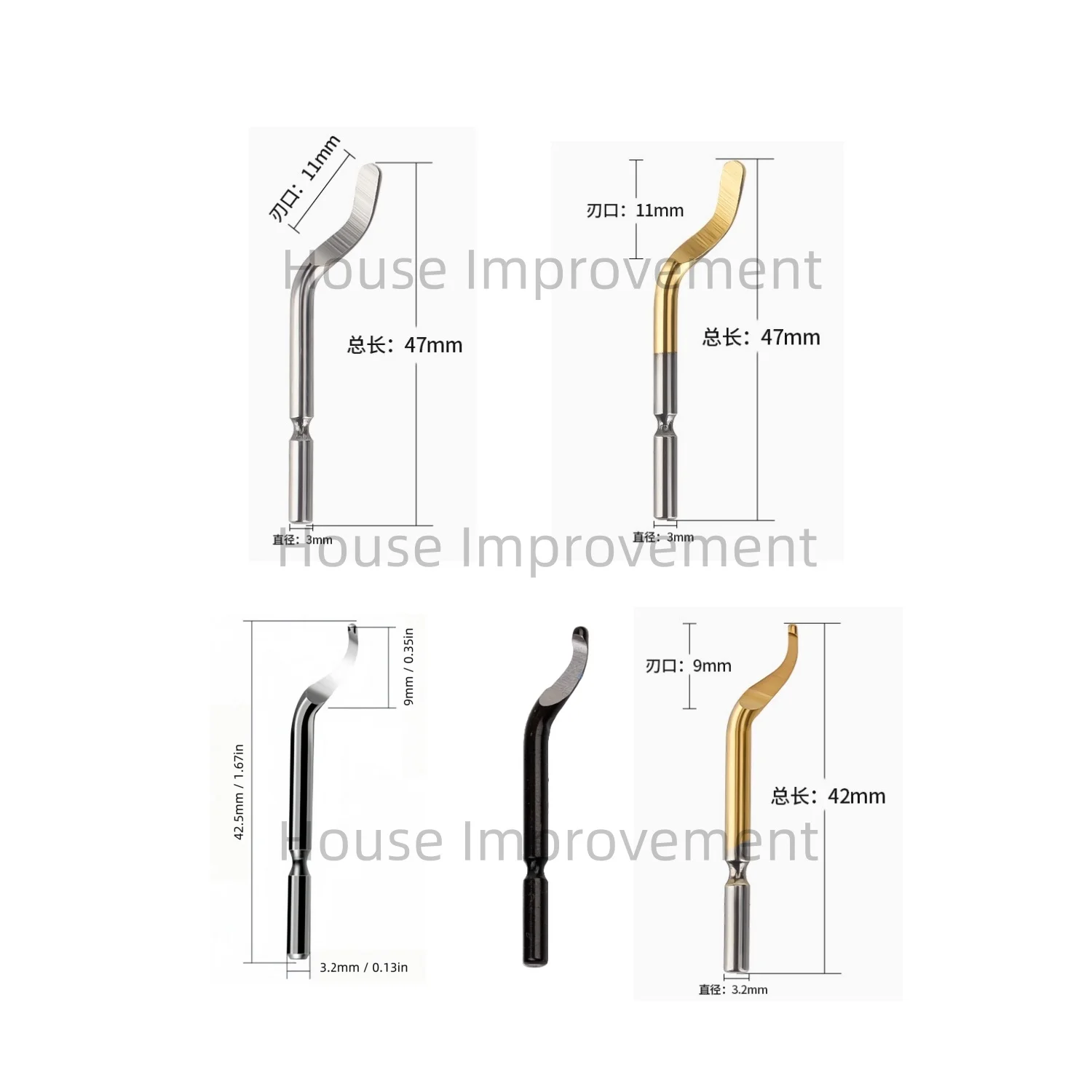 10 Stück Klingen für Hand-Entgratungswerkzeug-Set, Ersatz für 360-Grad-Drehkopf, hochwertige Schwenkklingen, Gratentfernung, Reibahle – Detail 6