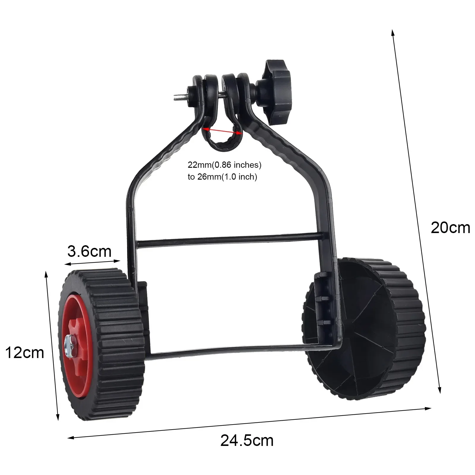 Cordel Universal para cortar hierba, juego de ruedas de soporte ajustable para cortadora de hierba inalámbrica, ruedas auxiliares