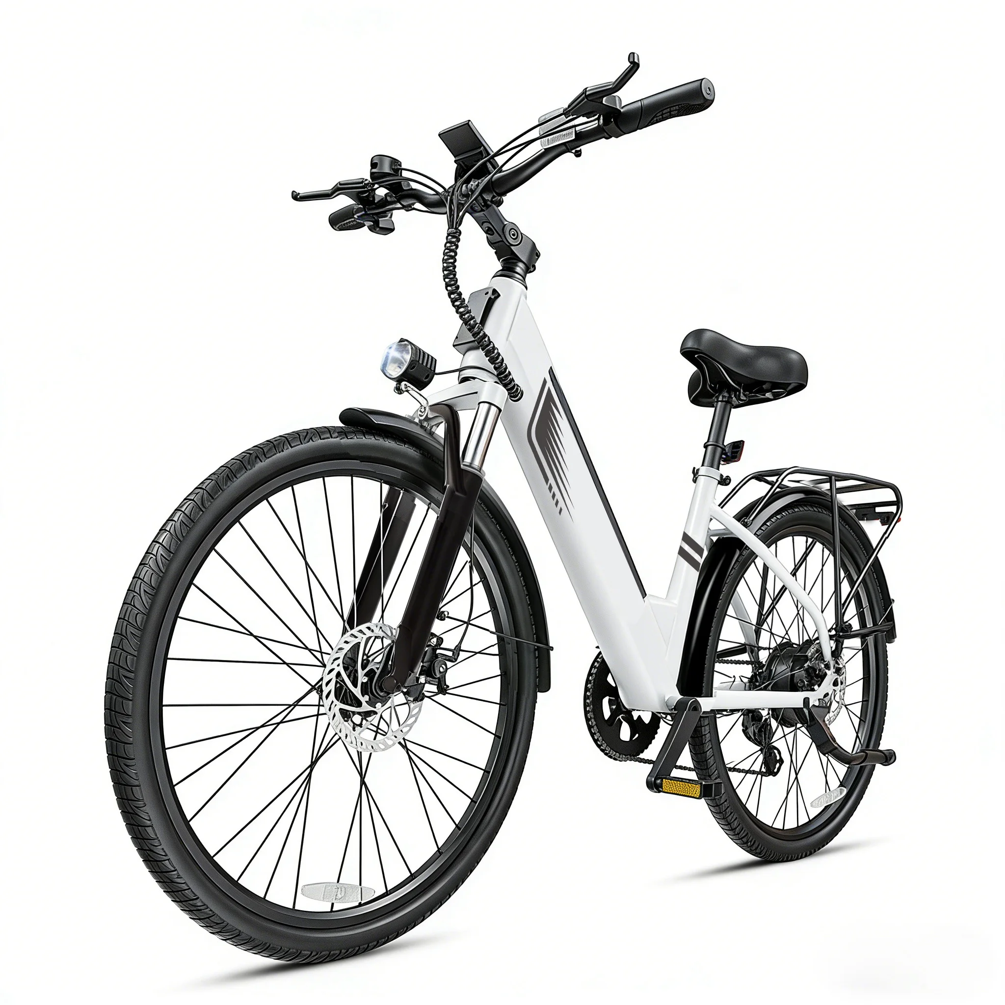 【1 Year Warranty】DYU C7 Electric Bicycle Peak 1000W Motor 480WH Lithium Battery Electric Bike 26 Inch City E bike，UL2849 image 2