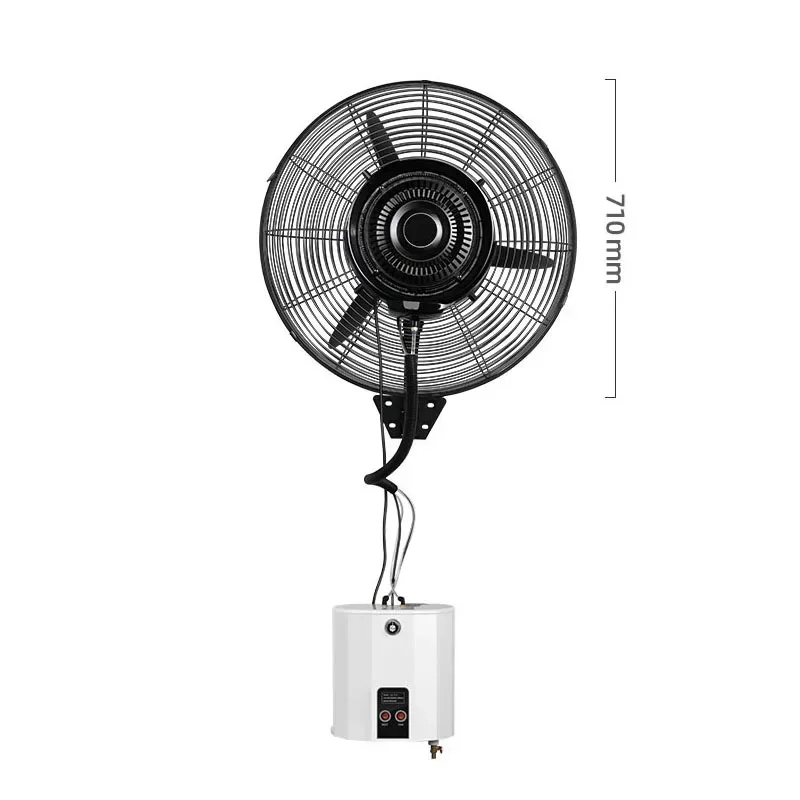 220v Electric Wall-mounted Industrial Spray Fan Cooling Outdoor Mist Water Cooling Humidification High-power Water Atomizing Ele