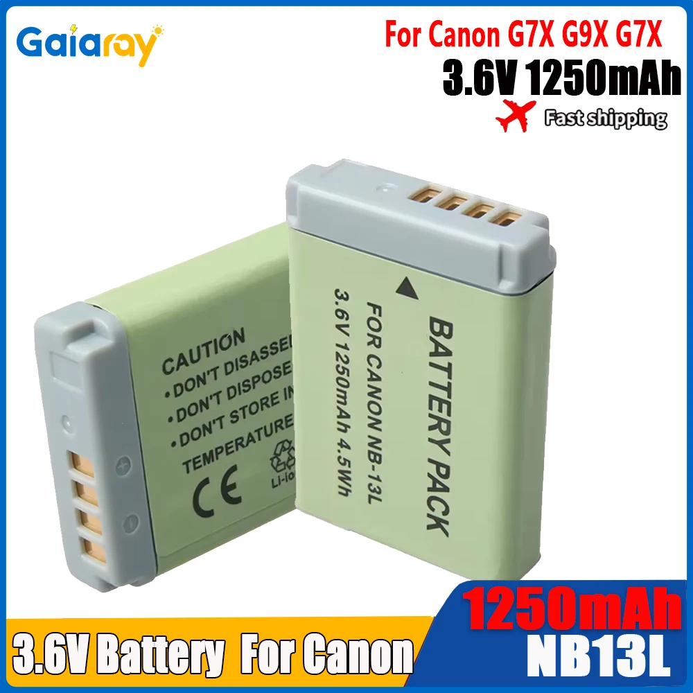 

NB13L NB-13L 1250mAh Battery For Canon 2slot Charger G5X G7X G9X G7X Mark II SX620 HS SX720 HS SX730 HS G9X Mark II SX740 HS