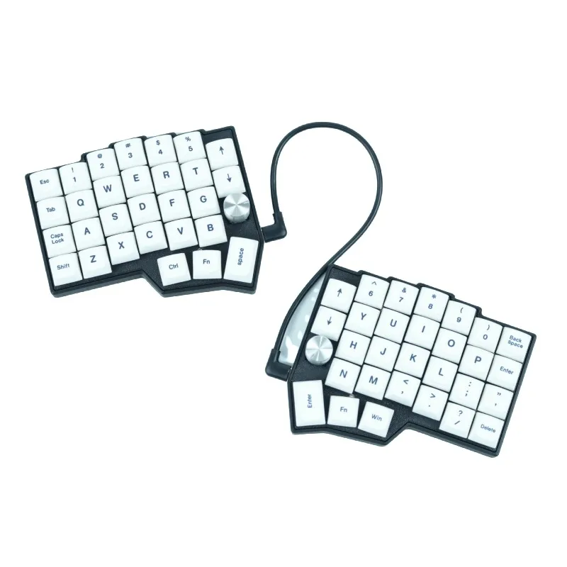 58 Keys CORNE 4x6 Ergonomic Split Mechanical Keyboard, QMK VIAL Programmable RGB Hot Swappable Bluetooth Keyboard