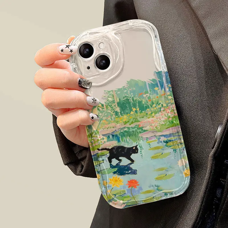 Fishing Black Cat Case For Huawei Honor 90 Lite 20 50 SE X50i Nova 5T 11 7 9 10 P30 Mate 30 40 Pro P40 Lite 5G Cover