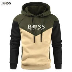 Comfortable men's sportswear autumn and winter men's hooded sweatshirt BSS FLEXX APPAREL long sleeved hooded street hood