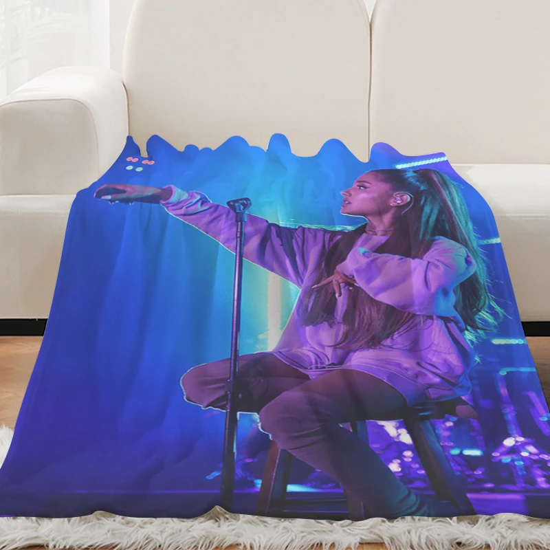 Warm Winter Blankets H-Ariana Grandes Microfiber Bedding Blanket Decorative Sofa Blanket Fluffy Soft Blanket Knee Fleece Camping