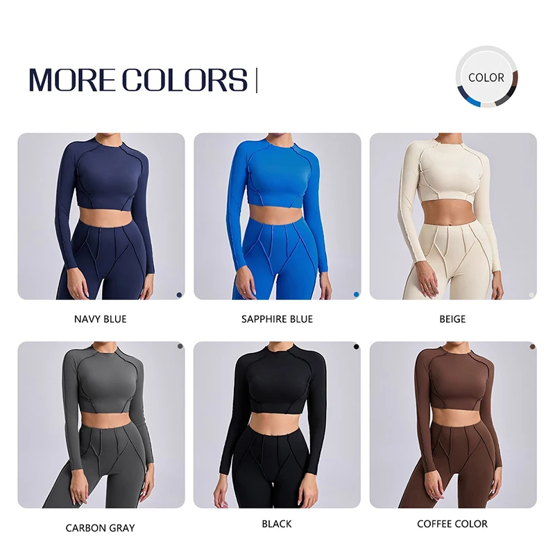 Ctenkevet النساء في الهواء الطلق الرياضة سريعة الجافة ضيق تي شيرت طويل الأكمام ملابس لليوجا الإناث الصالة الرياضية الملابس امرأة خطوط أنيقة المحاصيل الأعلى