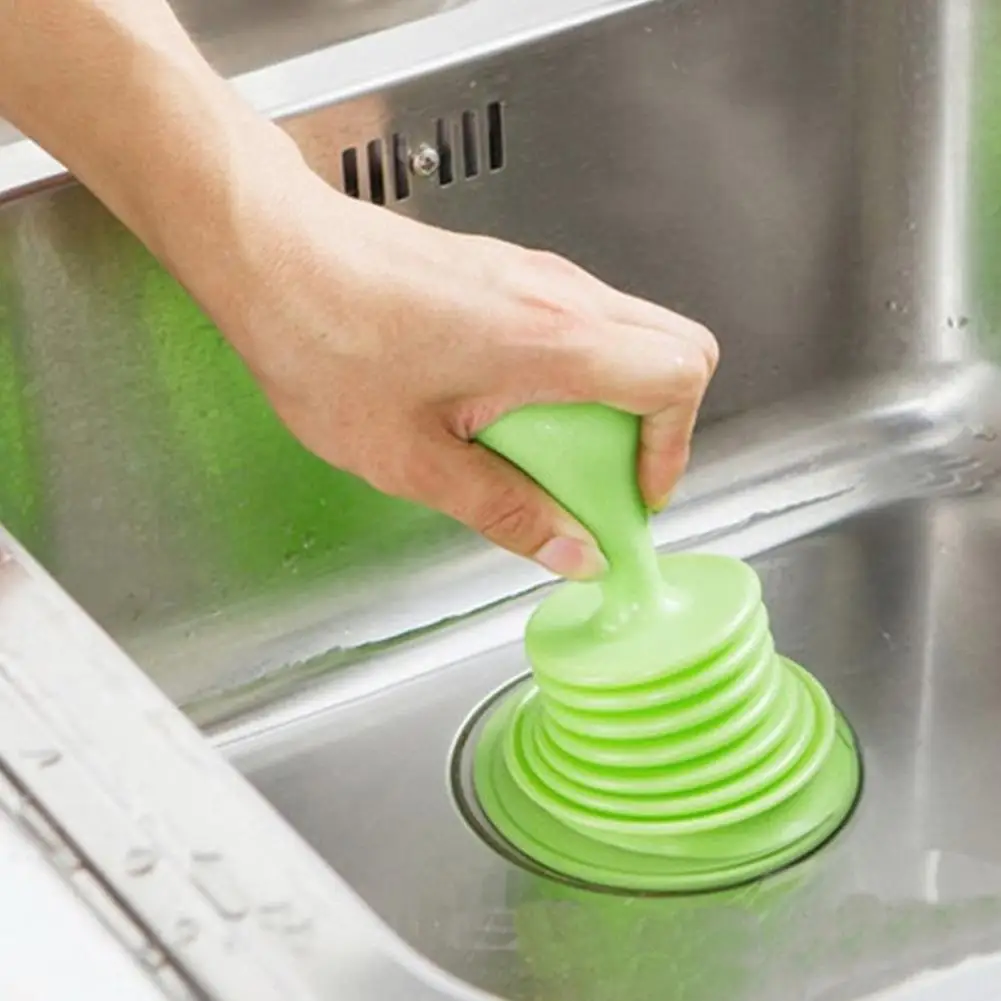 1PC Pipeline Dredge Suction Cup Toilet Plungers Press Sink Pipe Strong Dredger Tools Cleaning Sink Drain Pipe Anti-clogging Tool
