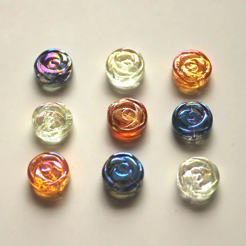 StreBelle – perles plates et rondes en cristal, 10mm, 90 pièces, motif Rose, artisanat, pour la fabrication de bijoux, accessoire de vêtements, bricolage