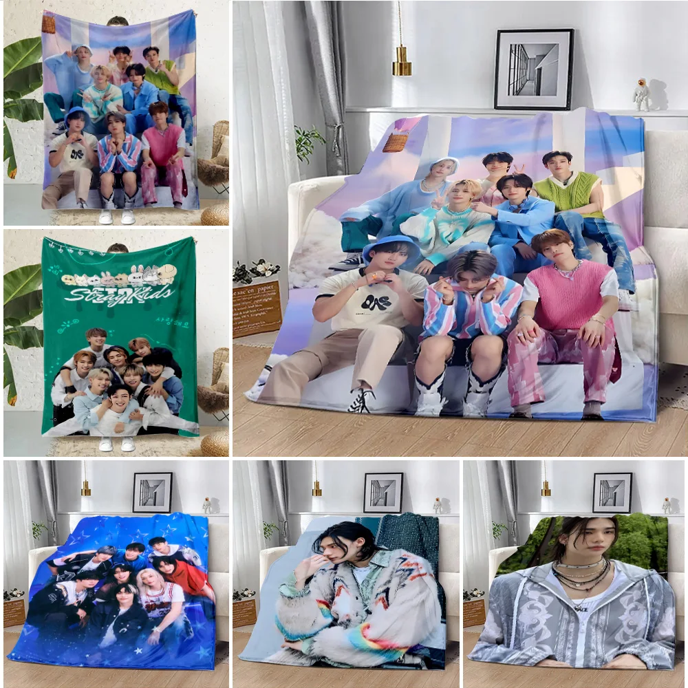 Printed Blanket S-StrayS KidsS Picnic Blankets Warm Blanket  H-HwangS Hyun-JinS Soft and Comfortable Home Travel Birthday Gift