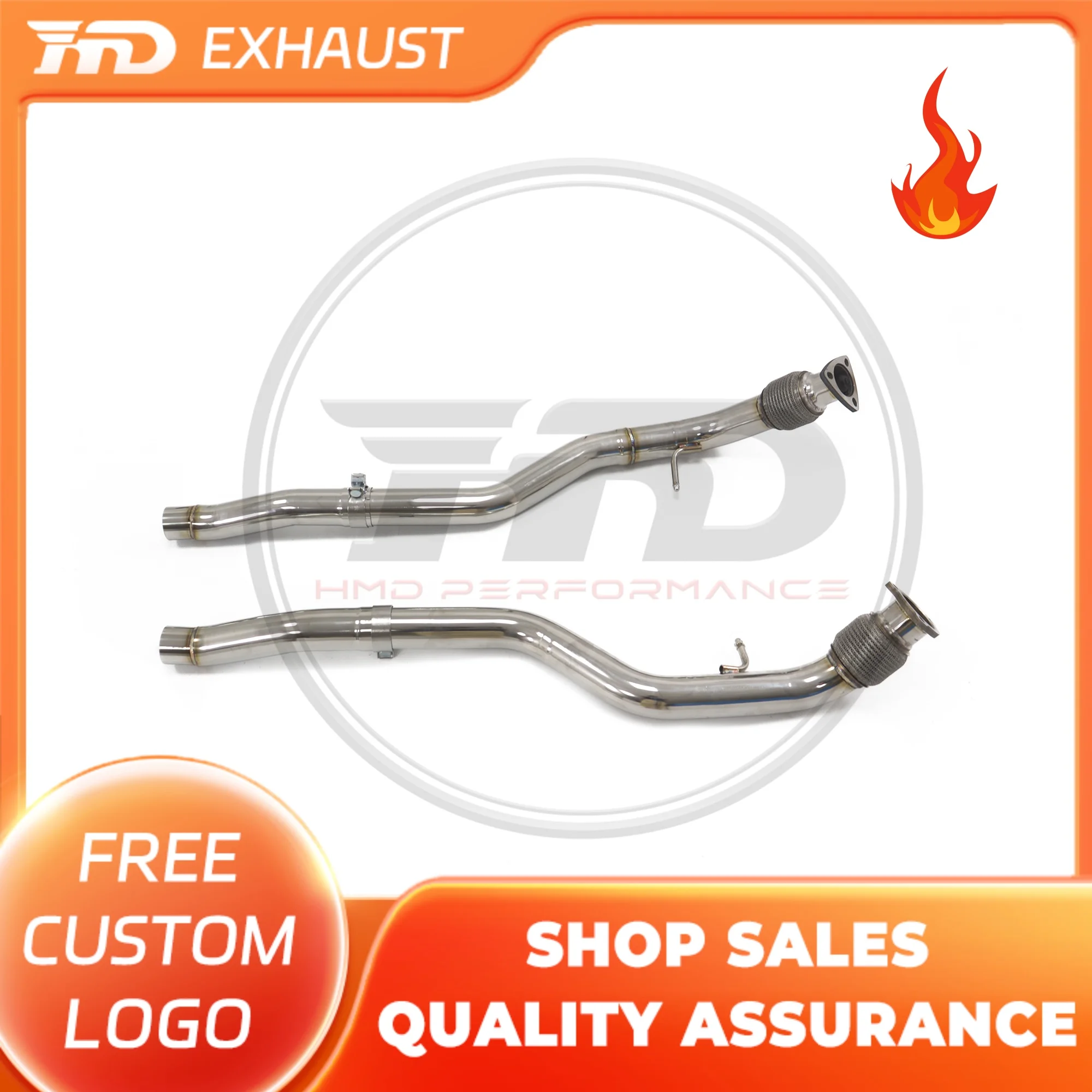 

HMD High Flow Performance for AUDI A7 C8 Stainless Steel Resonant Tube Without Erasure Package Easy Installation Exhaust Parts