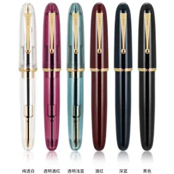 Jinhao 9019万年筆 #8極細/ファインペン先、大サイズ樹脂オフィスライティングペン、大容量インクコンバーター付き