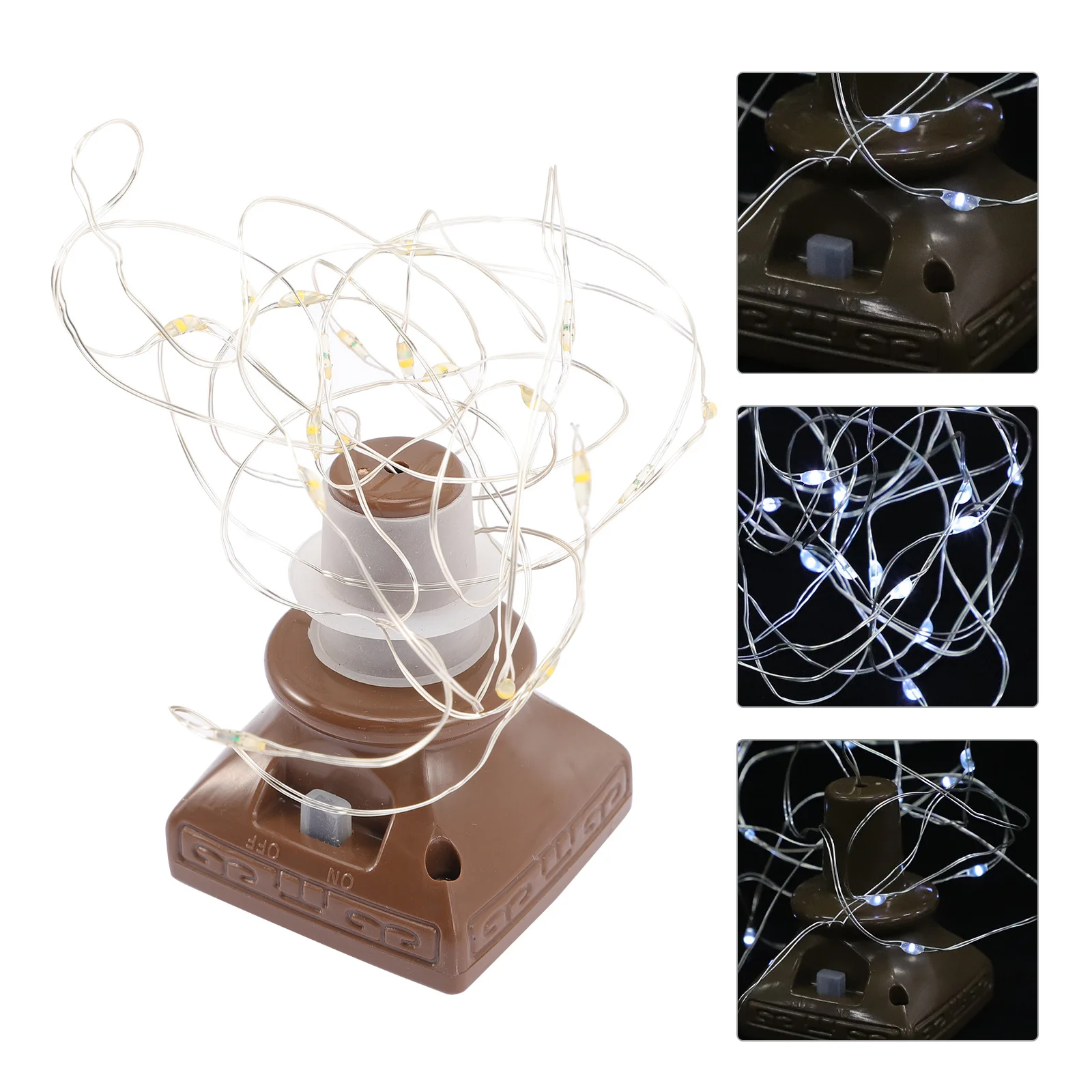 زجاجة النبيذ أضواء الفلين 20 المصابيح سلسلة أضواء البلاستيك DIY بها بنفسك شكل شرفة درابزين سياج ديكور احتفالي ضوء مقاوم للماء #3