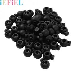 50Pcs  Spring Loaded Toggle Elastic Drawstring Rope Cord Locks Luggage Lanyard Clip Ends Stopper Sliding Fastener Buttons