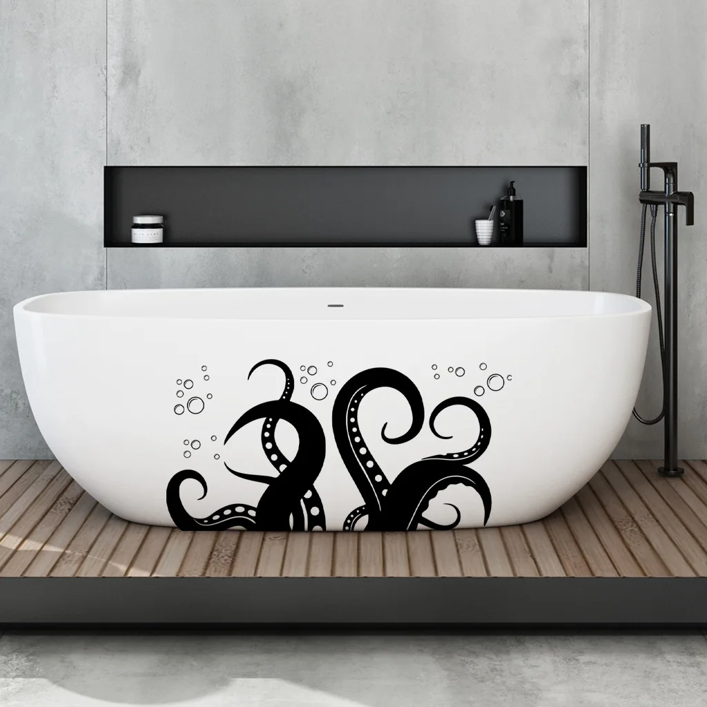 The new Halloween bestseller Black Scary Octopus bath sticker removes the personalized octopus bath sticker