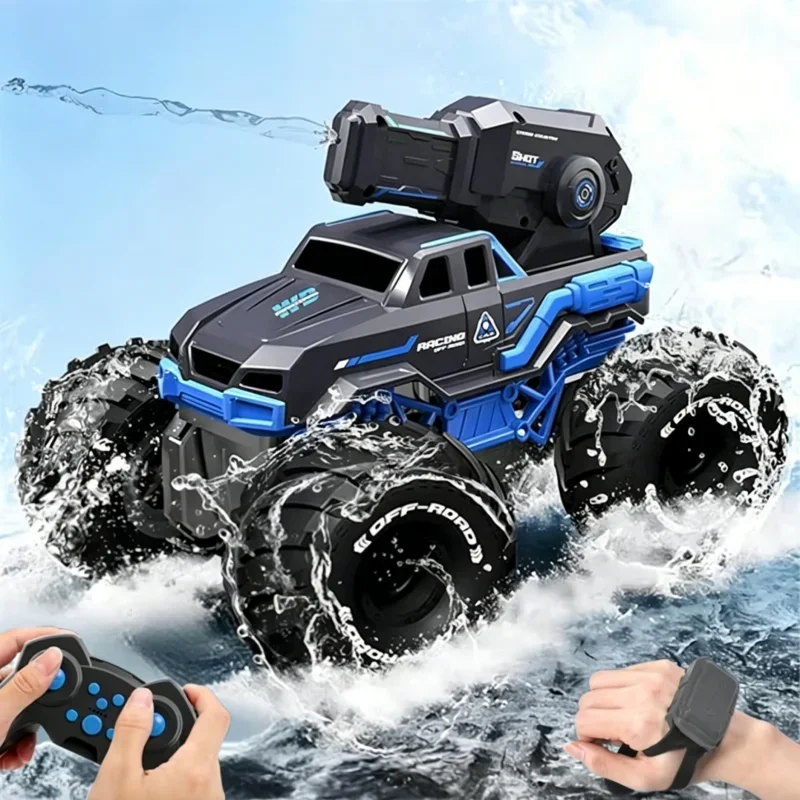 2.4G RC Car Gesture Sensing Drift Car Water Gun Amphibious Vehicle Climbing Off-Road Stunt Car Waterproof Toy Kid Birthday Gifts