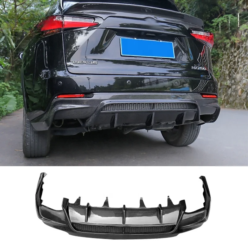 High Quality Car Body Kit Carbon Fiber Rear Lip for Lexus NX200t NX300T 2015-2020 Car Body Kit Rear Lip