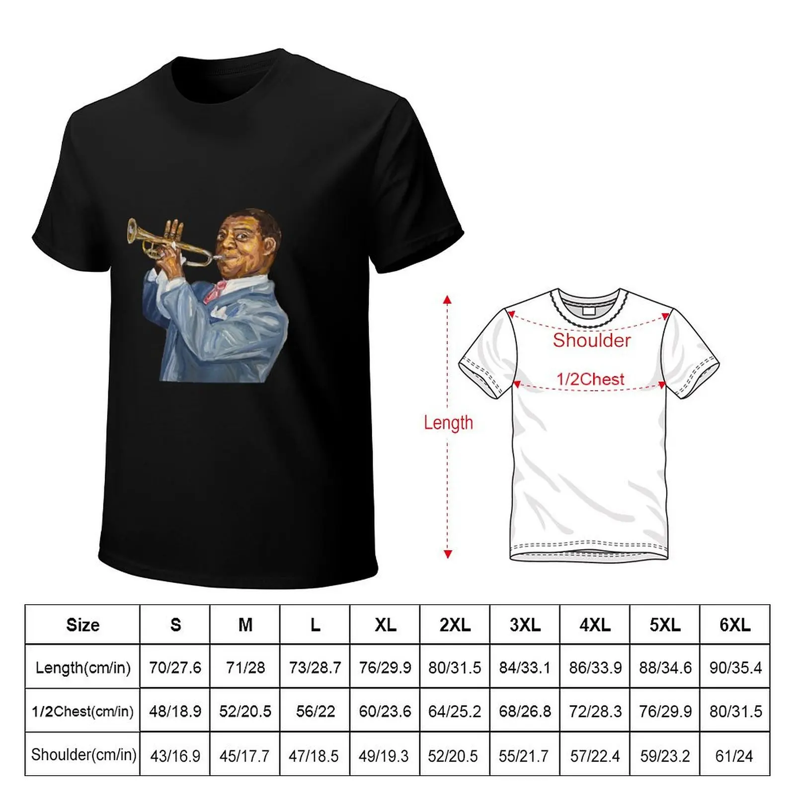 Louis Armstrong T-Shirt custom shirt anime t shirts oversizeds tshirts for men