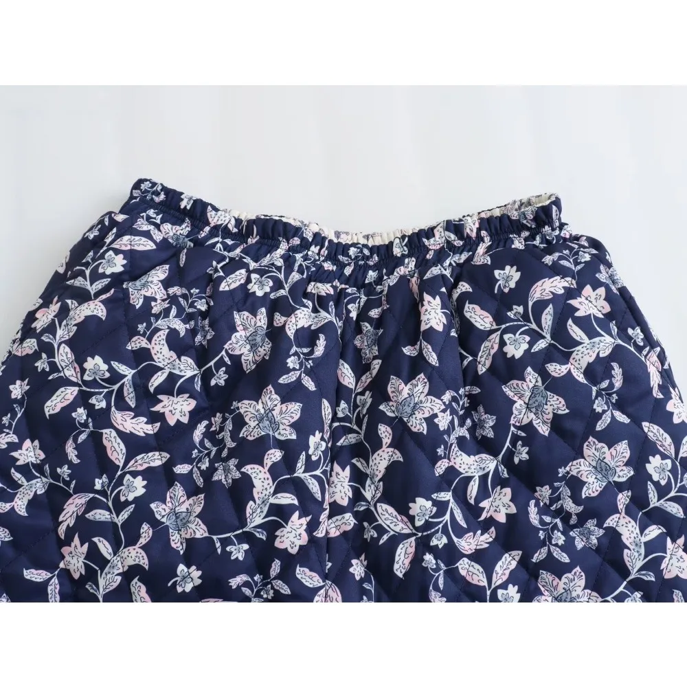 女性のためのリバーシブルパッド入りジャケット,花柄,ルーズ,ショートトップ,アウター,新品,冬
