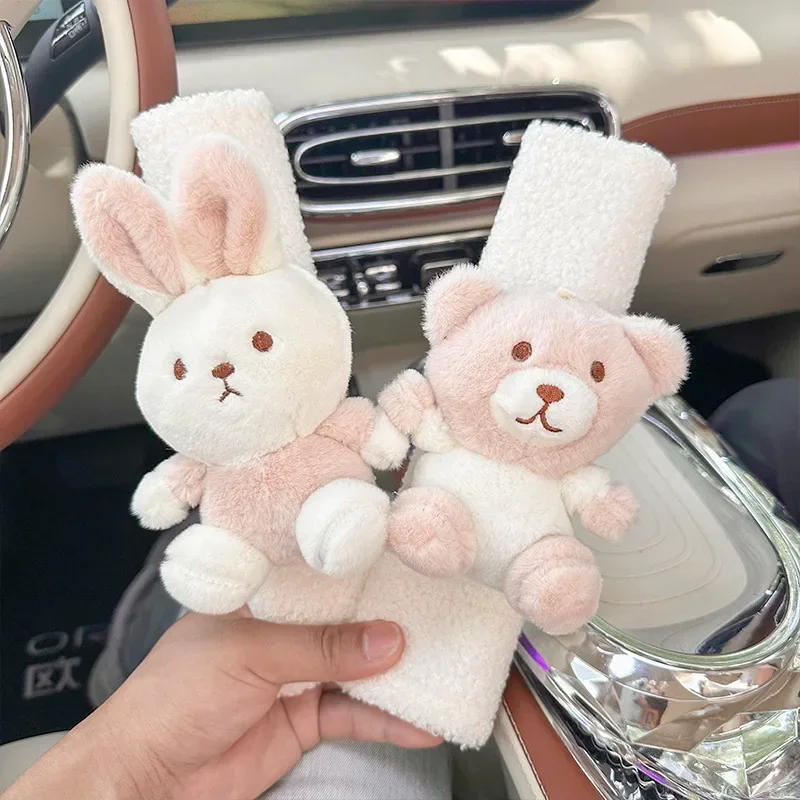 Cartoon Car Seat Belt Shoulder Protector Cute Lamb Fleece Car Shoulder Protector Cover Motors Shoulder Protector