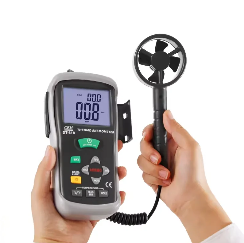 2026 DT-618 Multifunctional Wind Speed Tester Anemometer Wind Count Display Wind Speed Sensor