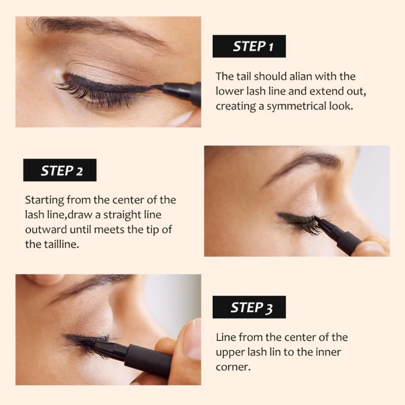 1 Stuks Zwarte Waterdichte Snelle Eyeliner Vloeistof Langdurige Anti-Olie Eyeliner Potlood Natuurlijke Make-Up Cosmetische Schoonheid Oogjes