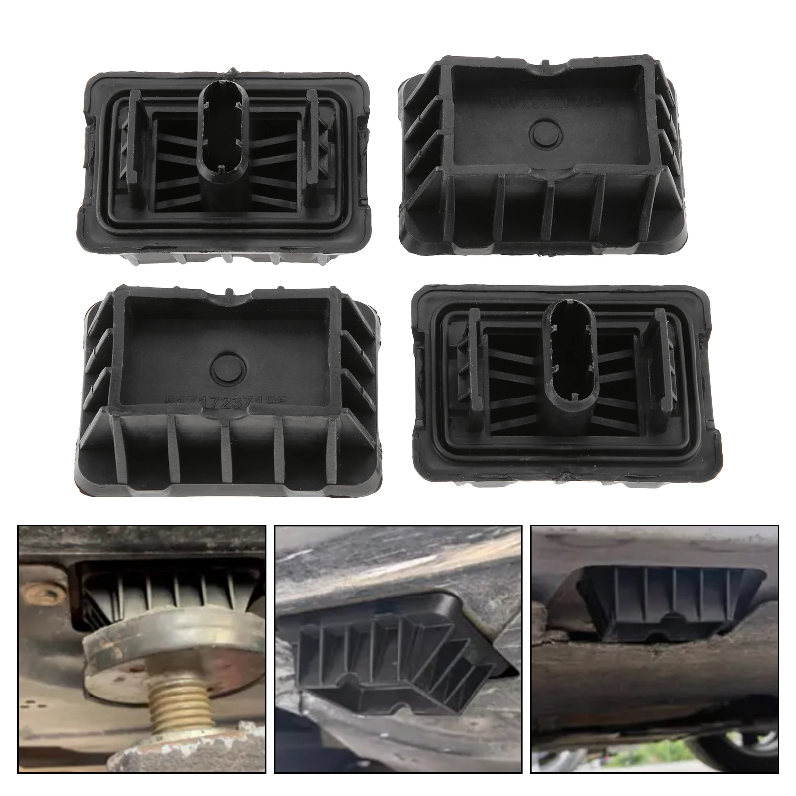 

4Pcs Plastic Auto Rubber Lifting Jack Pads Under Car Support Pad 51717237195 for BMW 1 3 5 6 7 Series X1 E81 E82 E90 F10 F11 F13