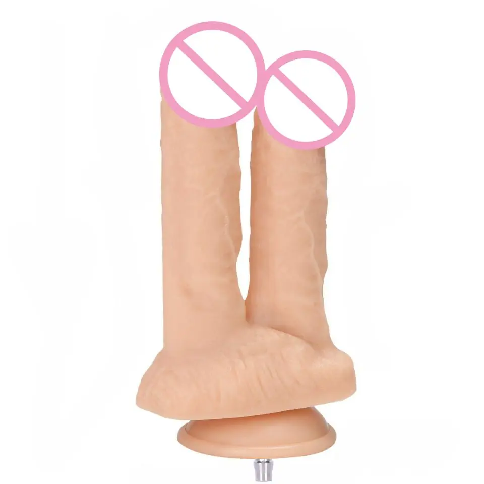 Rough Beast Double Headed Dildo for Sex Machine Dual channel penis for Women Vac-u-Lock Attachments for Adult Sex Product Shop