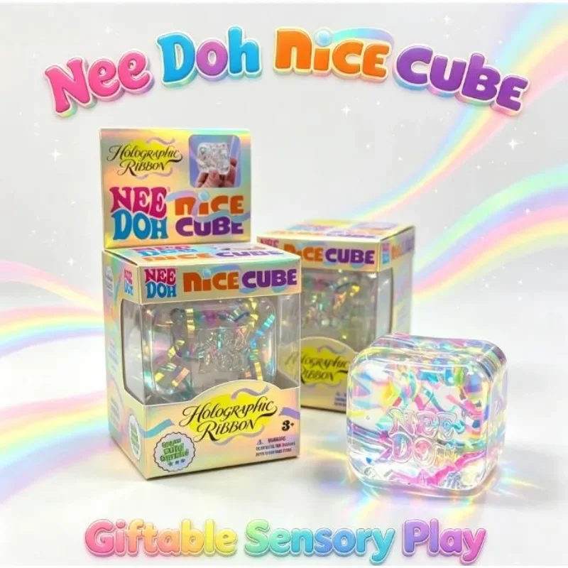 New Needot holographic ribbon squeezing toy, colored stretching and kneading sensory toy, relieves anxiety, adult leisure gift