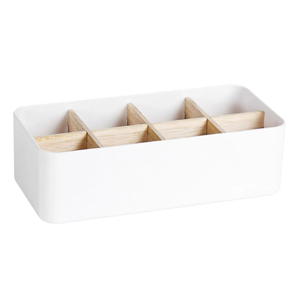 

1 pc Wooden Sock Storage Box 8 Compartment Underwear Organizer Holder Household Stackable Makeup Container Detachable