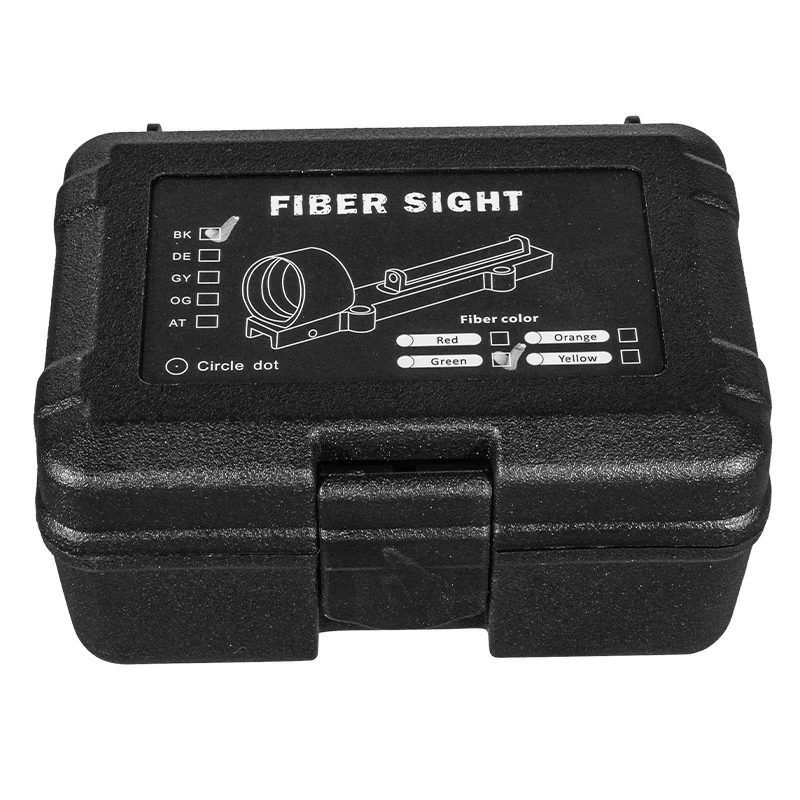 Imagem -06 - Fibra Vermelha e Verde 1x28 Red Dot Sight Caça Peso Leve Scope Fit Espingardas Rib Rail Caça Tiro Holográfico Vista