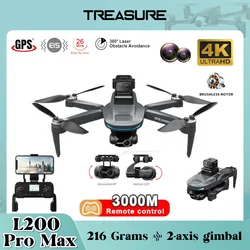 L200 PRO MAX 드론 4K 전문가용 2축 짐벌 360° 장애물 회피 브러시리스 모터 GPS 쿼드콥터 FPV RC 드론